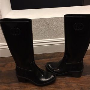 Black Gucci Rainboots